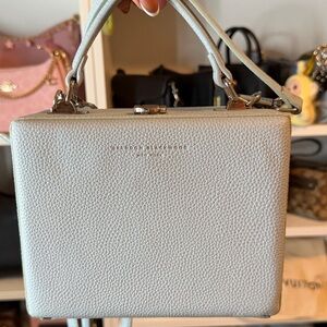 Brandon Blackwood Kendrick Trunk Bag in Powder Blue with Silver Hardware